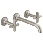 Brizo Odin wall mount faucet in Brilliance® Brushed Nickel with Cross handles