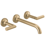 Brizo Odin wall mount faucet in Brilliance® Luxe Gold® with Lever handles