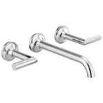 Brizo Odin wall mount faucet in Polished Chrome with Lever handles