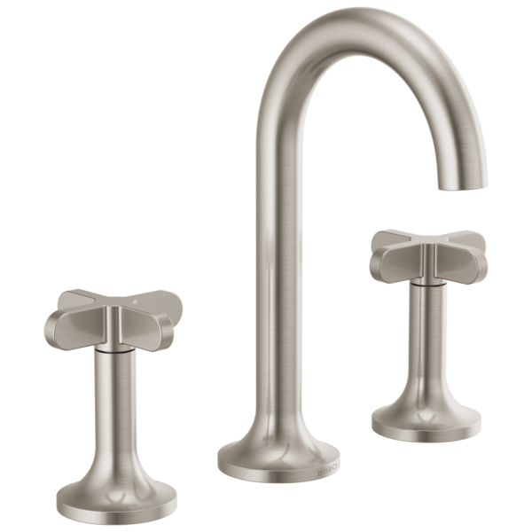 Brizo widespread faucet in Brilliance® Brushed Nickel with High Cross handles