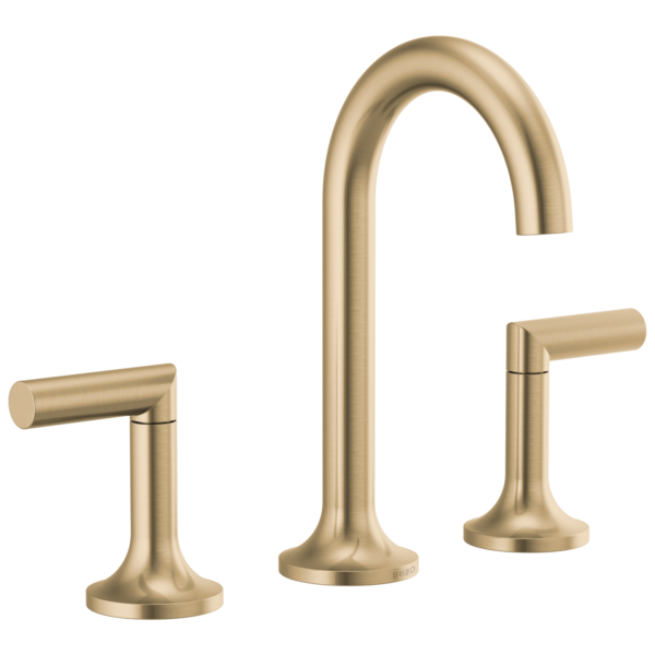 Brizo widespread faucet in Brilliance® Luxe Gold® with High Lever handles