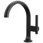 Brizo Roccesco Arc single-hole faucet in Matte Black
