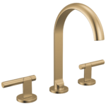 Brizo Roccesco Arc widespread faucet in Brilliance® Luxe Gold® with Lever handles
