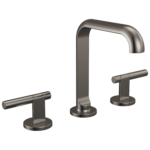 Brizo Roccesco Square widespread faucet in Brilliance® Black Onyx with Lever handles