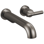 Brizo Roccesco wall mount faucet in Brilliance® Black Onyx with Lever handle