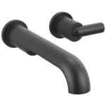 Brizo Roccesco wall mount faucet in Matte Black with Bent Lever handle