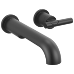 Brizo Roccesco wall mount faucet in Matte Black with Lever handle