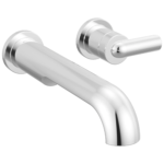 Brizo Roccesco wall mount faucet in Polished Chrome with Bent Lever handle