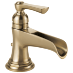 Brizo Rook single-handle faucet with channel spout in Brilliance® Luxe Gold®