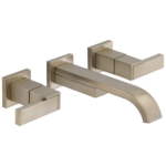 Brizo Siderna wall mount faucet in Brilliance® Brushed Nickel with Metal Lever handles