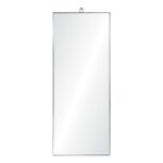 Renwil Filbert Brushed Silver Full Length Mirror MT1856 — front view with decorative top hook