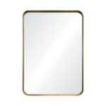 Renwil Barton Gold Foil Wall Mirror MT2145 - rounded rectangular front view