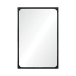 Renwil Sorella Black Basswood Wall Mirror MT2151 - front view with rounded inner corners