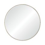 Renwil Thallo Gold Leaf Round Wall Mirror MT2347 - front view of round gold leaf mirror