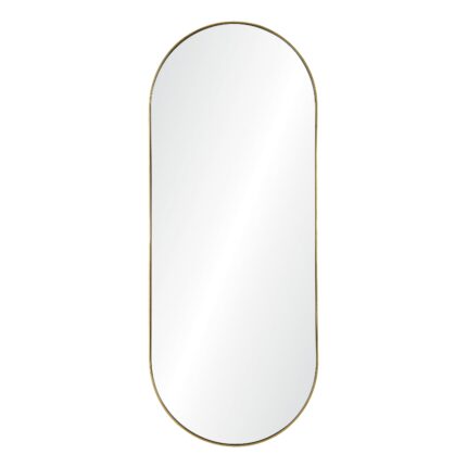 Renwil Marius Gold Leaf Full Length Mirror MT2366 - front view of elongated rounded mirror