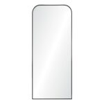 Renwil Mandret Black Iron Full Length Mirror MT2381 - front view of full-length mirror with rounded upper corners