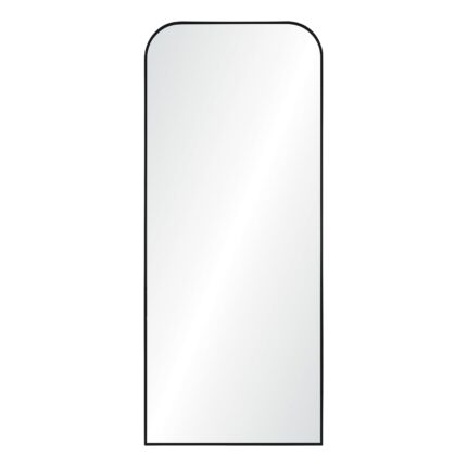 Renwil Mandret Black Iron Full Length Mirror MT2381 - front view of full-length mirror with rounded upper corners