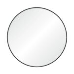 Renwil Claribel 30 Inch Matte Black Round Wall Mirror MT2414 - front view of round mirror