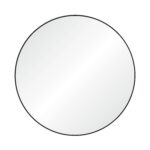 Renwil Cori 40 Inch Black Round Wall Mirror MT2415 - front view of round mirror