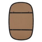 Renwil Bergen Matte Black Iron Wall Mirror MT2449 - rear view with vertical and horizontal mounting points
