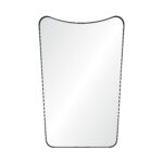 Renwil Nashua Matte Black Shaped Wall Mirror MT2509 - front view of shaped matte black wall mirror