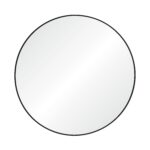 Renwil Posadas Matte Black Round Wall Mirror MT2527 - front view of the 36-inch matte black round mirror