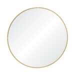 Renwil Alegre Gold Round Wall Mirror MT2528 - front view of the gold round mirror