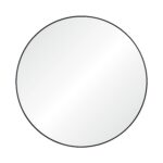 Renwil Sami Large Matte Black Round Wall Mirror MT2530 - front view of the large matte black round mirror