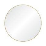 Renwil Fragoso Large Gold Round Wall Mirror MT2532 - front view of the large gold round mirror