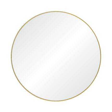 Renwil Fragoso Large Gold Round Wall Mirror MT2532 - front view of the large gold round mirror
