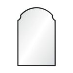Renwil Asmara Matte Black Decorative Arch Wall Mirror MT2542 - front view of the decorative matte black arch mirror