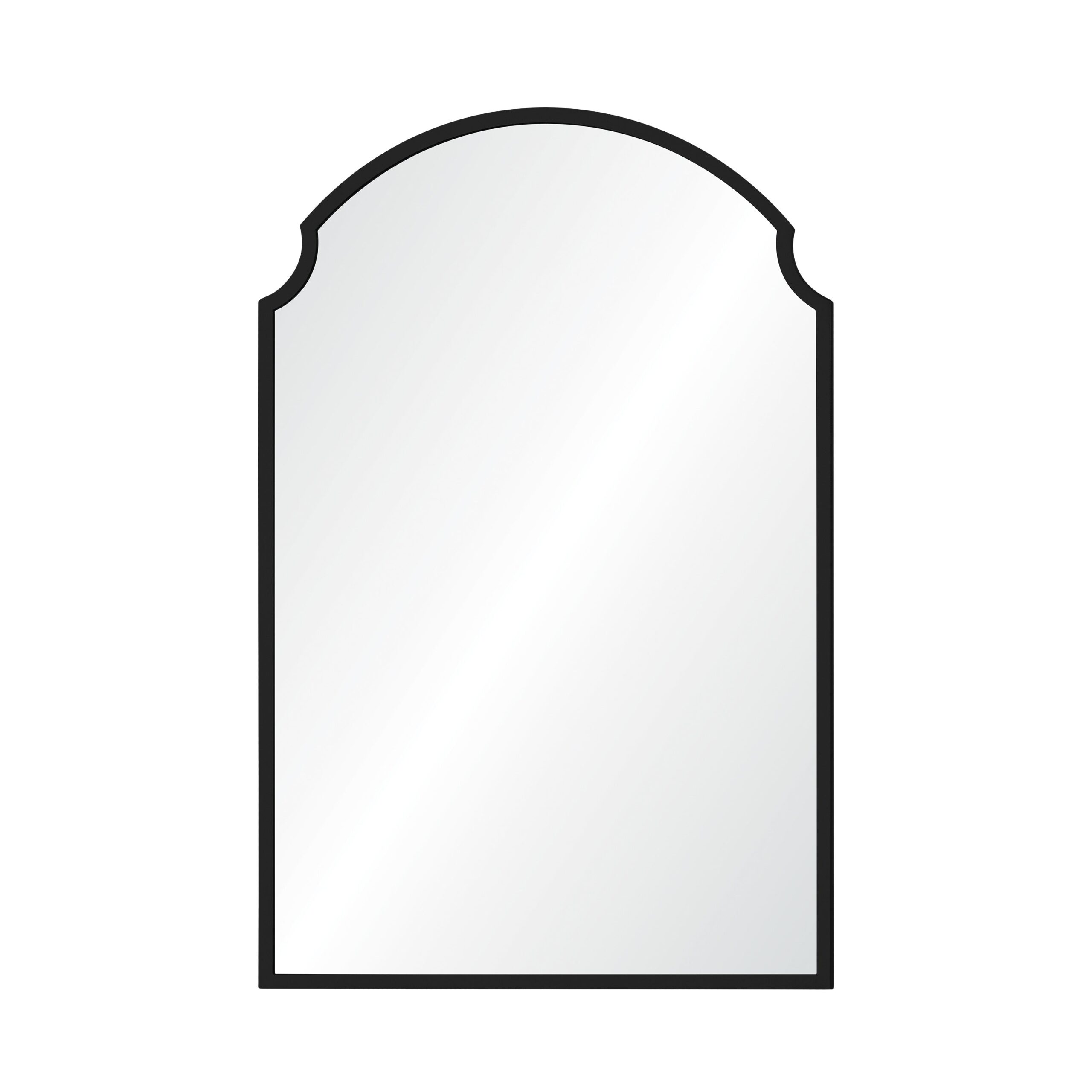 MT2542.jpg Renwil Asmara Matte Black Decorative Arch Wall Mirror MT2542 - front view of the decorative matte black arch mirror