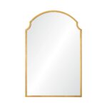 Renwil Christine Gold Leaf Decorative Arch Wall Mirror MT2544 - front view of the shaped gold leaf arch mirror
