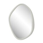Renwil Folignio Rice Stone Resin Organic Wall Mirror MT2691 - front view of the organic Rice Stone finish resin mirror