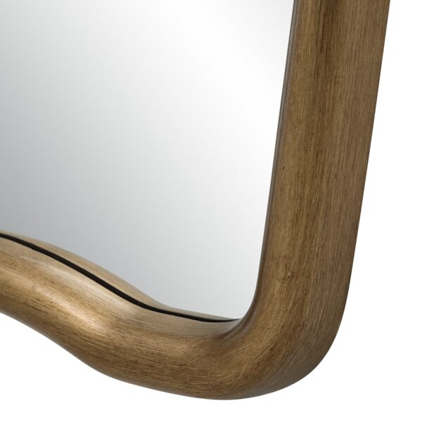 Renwil Echoa Gold-Bronze Curved Wall Mirror MT2762 - close-up of gold-bronze frame finish