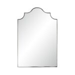 Renwil Romina Aged Brass Scalloped Wall Mirror 24 x 36 MT2764 - front view of the small scalloped-crown mirror