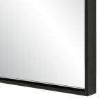 Renwil Opalina Matte Black Rounded-Top Leaner Mirror MT2766 - close-up of black frame corner