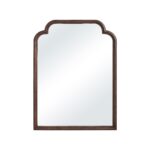 Renwil Octavian Walnut-Stained Mango Wood Wall Mirror MT2767 - front view of walnut-stained mango wood mirror