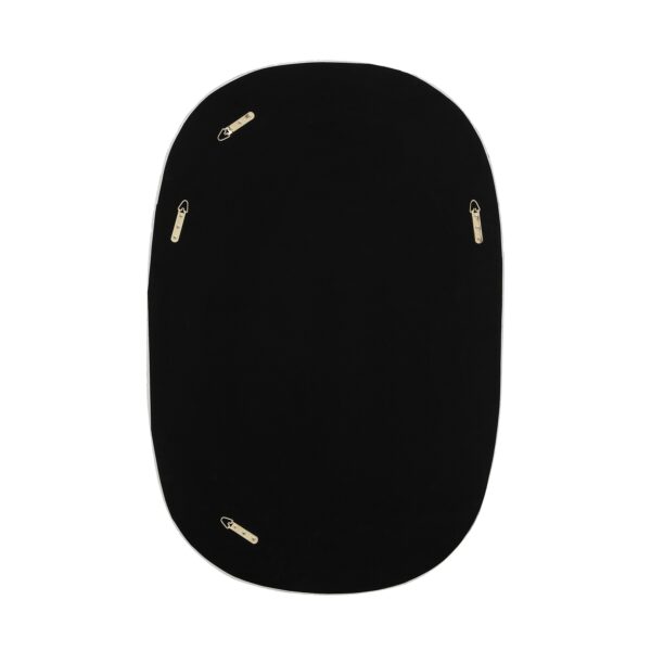 Renwil Galera Textured White Plaster Wall Mirror MT2768 - rear view of backing and two-way mounting points