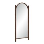 Renwil Ignatius Walnut-Finish Twisted-Frame Full-Length Mirror MT2769 - angled view of walnut-finish frame