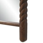 Renwil Ignatius Walnut-Finish Twisted-Frame Full-Length Mirror MT2769 - close-up of decorative twisted side post