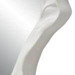 Renwil Tida Matte White Organic Wall Mirror MT2771 - close-up of folded matte white frame