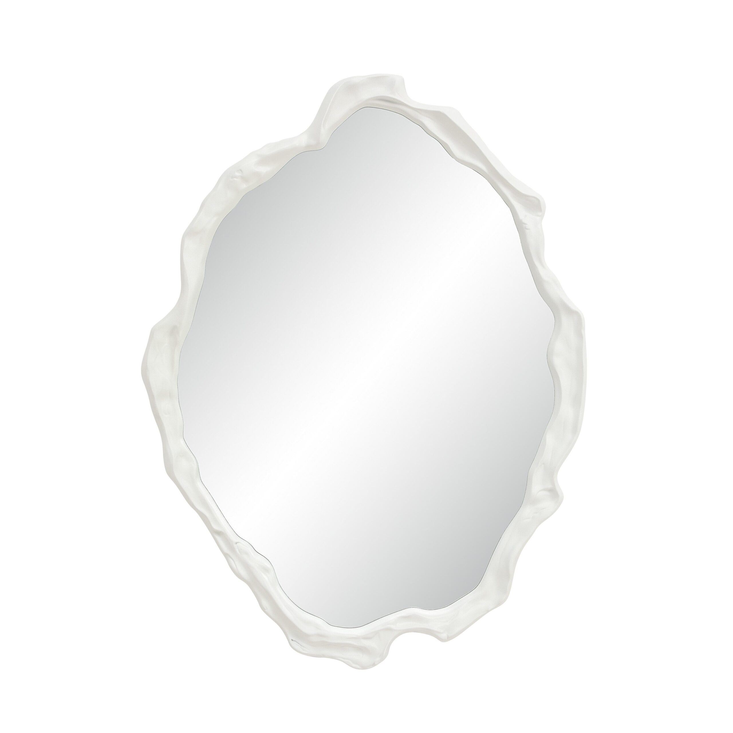 MT2771_76eaf9d9-671e-4e4e-a0b9-c952ff9e9b86.jpg Renwil Tida Matte White Organic Wall Mirror MT2771 - front view of organic matte white mirror