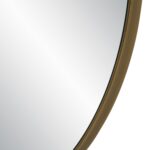 Renwil Hudson Antique Brushed Brass Oval Wall Mirror MT2774 - close-up of plated brass edge