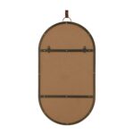Renwil Hudson Antique Brushed Brass Oval Wall Mirror MT2774 - rear view showing two structural D-ring mounting points