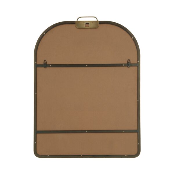 Renwil Oro Antique Brushed Brass Arch Wall Mirror MT2775 - rear view showing structural mounting points