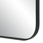 Renwil Heron Matte Black Decorative Wall Mirror MT2779 - close-up of powder-coated matte black frame