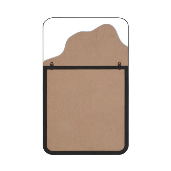 Renwil Heron Matte Black Decorative Wall Mirror MT2779 - rear view showing two structural D-ring mounts