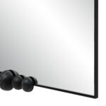 Renwil Cosmos Matte Black Mirror with Marble-Effect Accents MT2780 - close-up of hydro-dipped marble-effect decorative accents