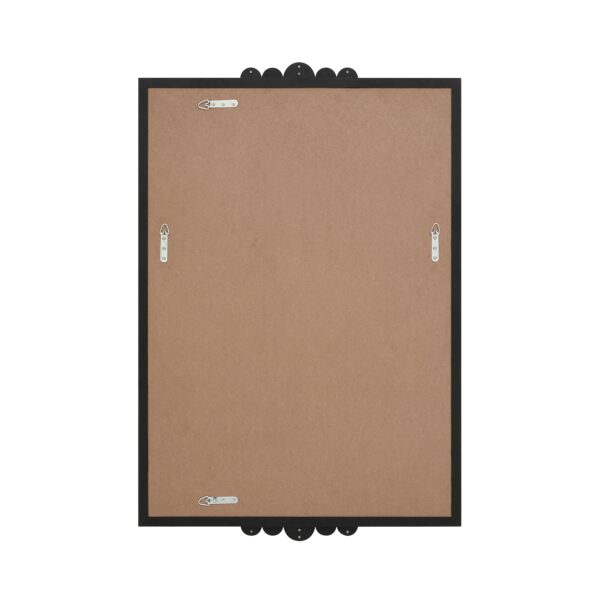 Renwil Cosmos Matte Black Mirror with Marble-Effect Accents MT2780 - rear view showing mounting points for two orientations